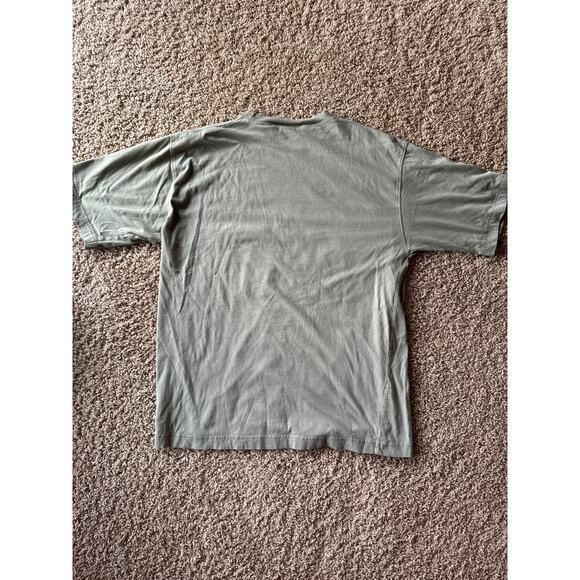 Vintage Blank 90’s American Eagle Outfitters Olive Green L Pocket Tee - Picture 4 of 6